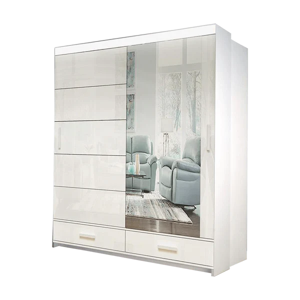 High Gloss Sliding Door Wardrobe & Wardrobe & Drawers - Image 8