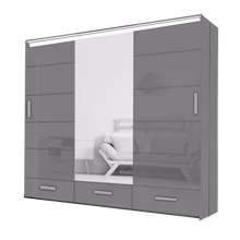 High Gloss Sliding Door Wardrobe & Wardrobe & Drawers - Image 7