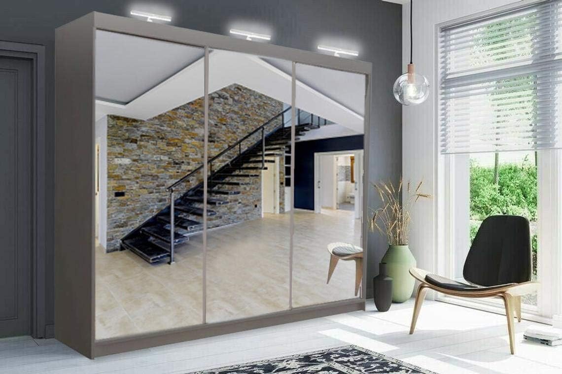 Full Mirror Milan Sliding Door Wardrobe - Image 13