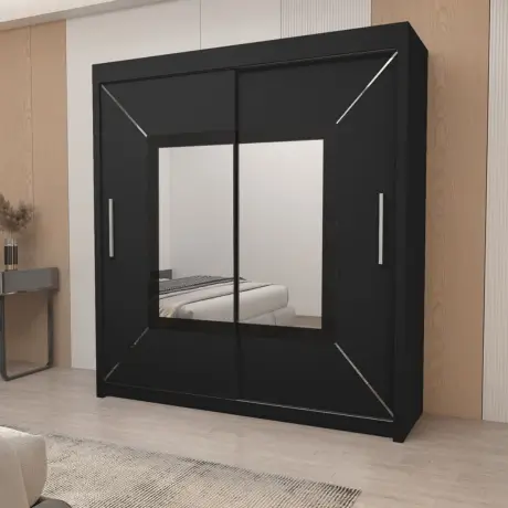 Venice 2-Door Sliding Mirror Wardrobe